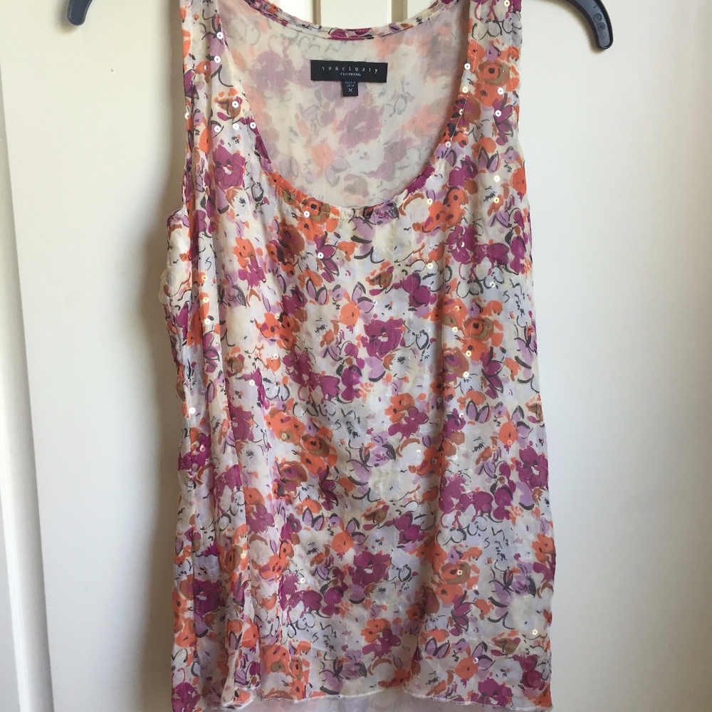 Sanctuary Sequined Swing Top - M